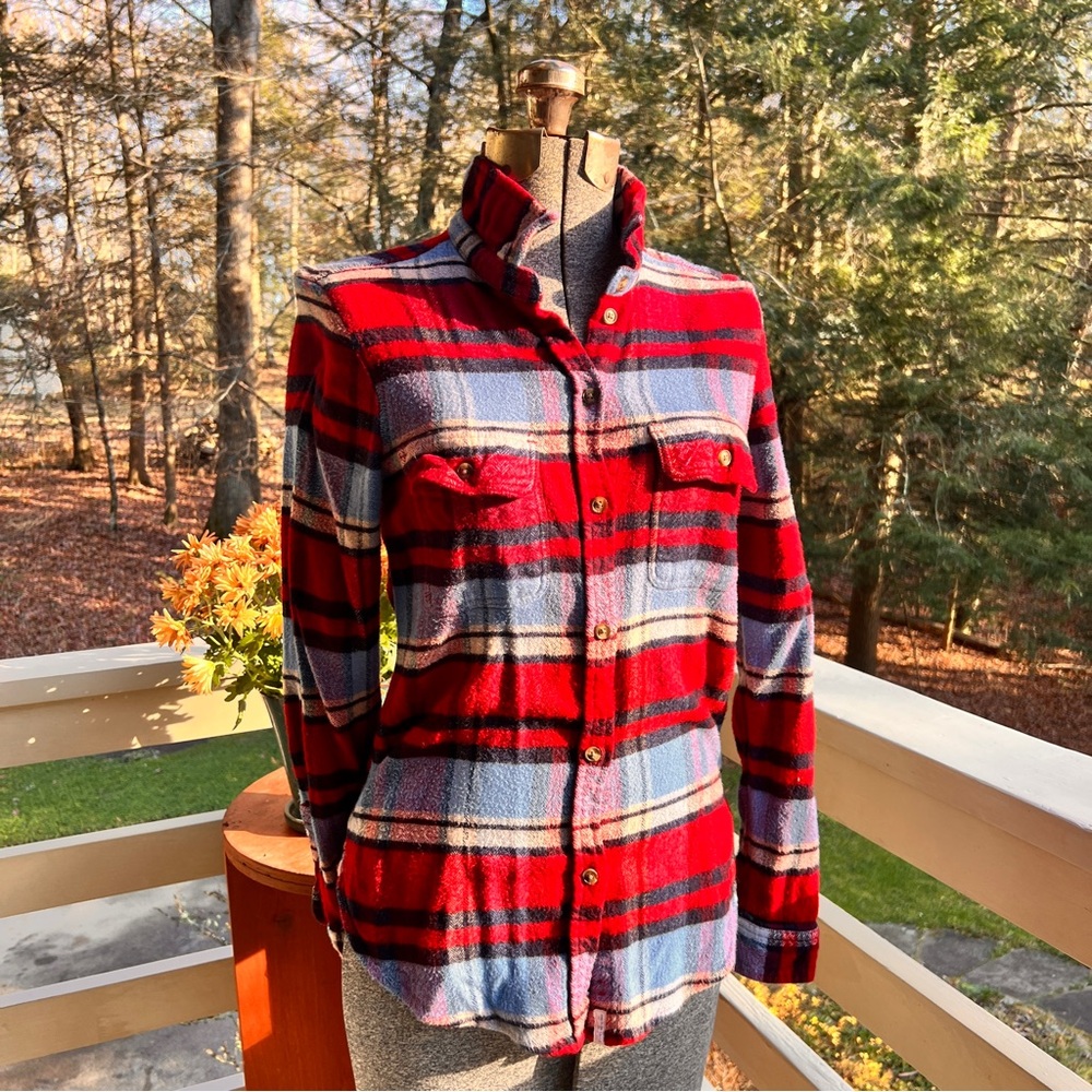 Plaid Button-Up Women's Top